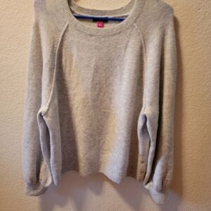 Vince Camuto Light Gray Crew Neck Sweater